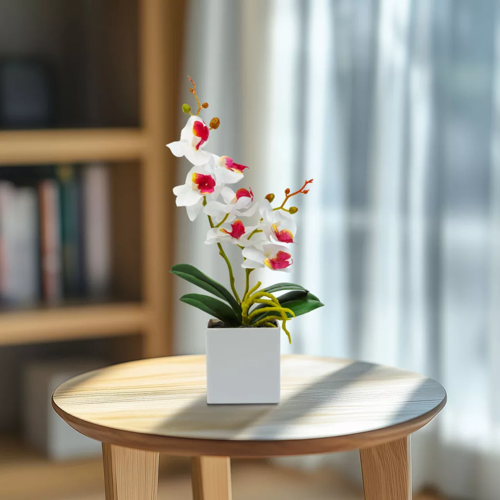 Műnövény dekoráció - orchidea - 3 féle változatban - 37 cm (1 db)
