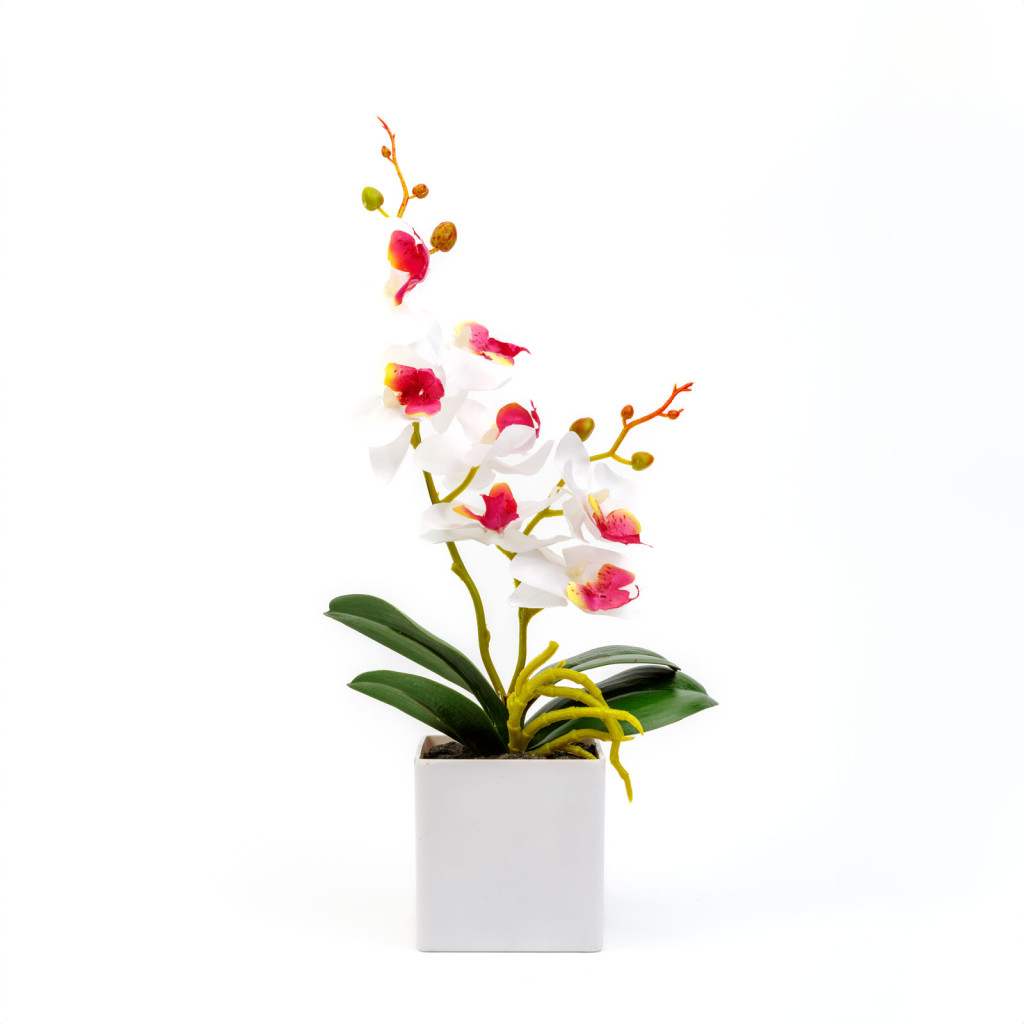 Műnövény dekoráció - orchidea - 3 féle változatban - 37 cm (1 db)