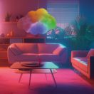 Varázs felhő lámpa - 16 RGB LED (25 x 20 x 15 cm)