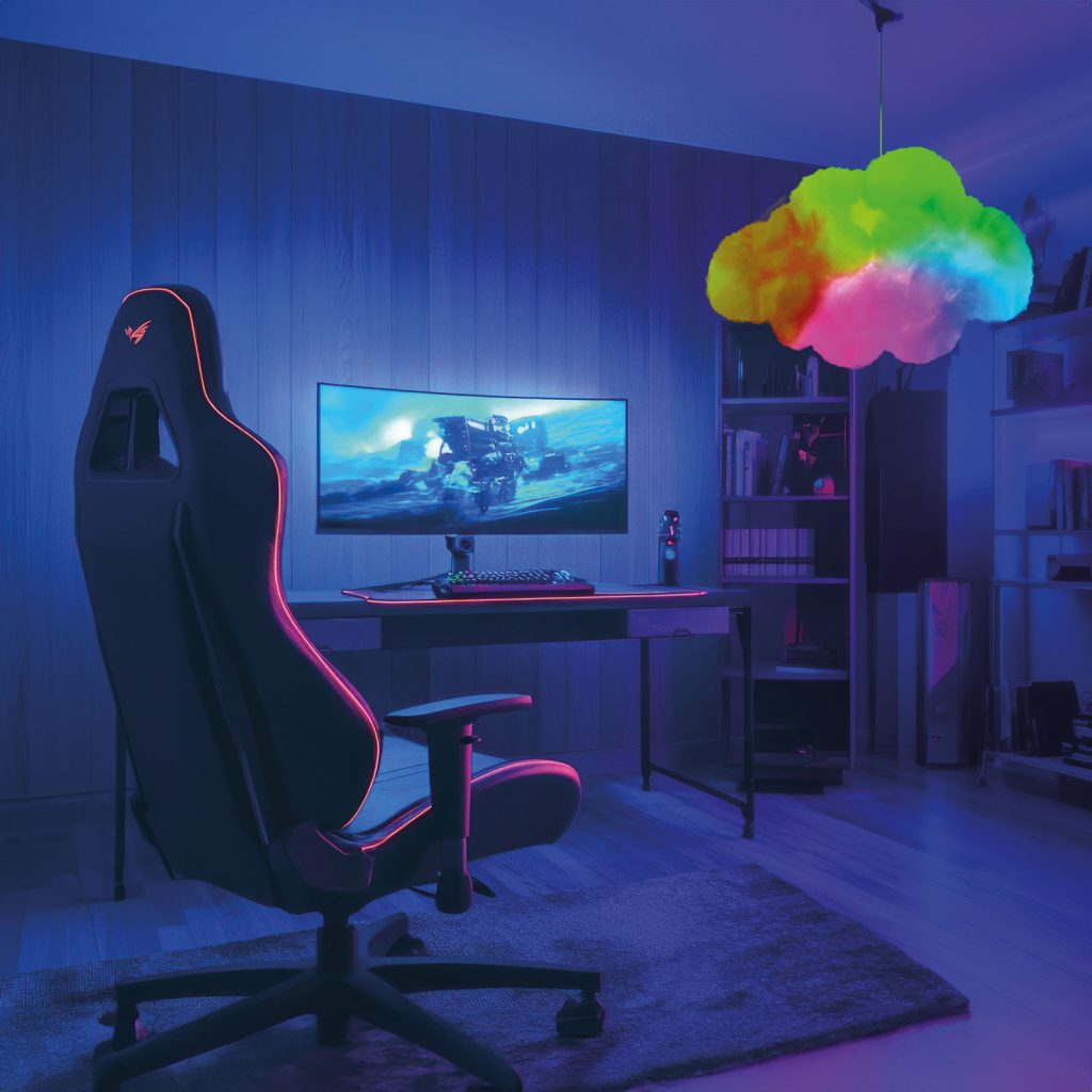 Varázs felhő lámpa - 16 RGB LED (25 x 20 x 15 cm)