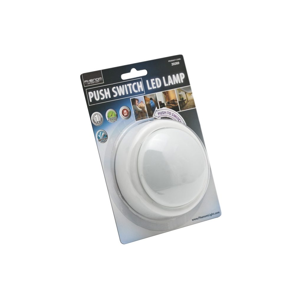 Nyomógombos éjszakai lámpa