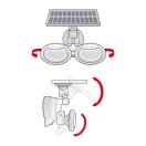 Mozgásérzékelős szolár reflektor - forgatható fejjel - 2 COB LED