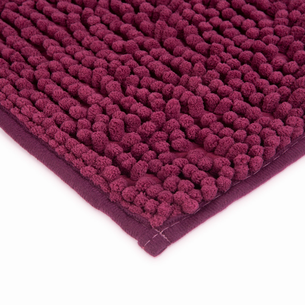 Fürdőszobai kilépőszőnyeg - hosszúszálú - bordó (60 x 40 cm)