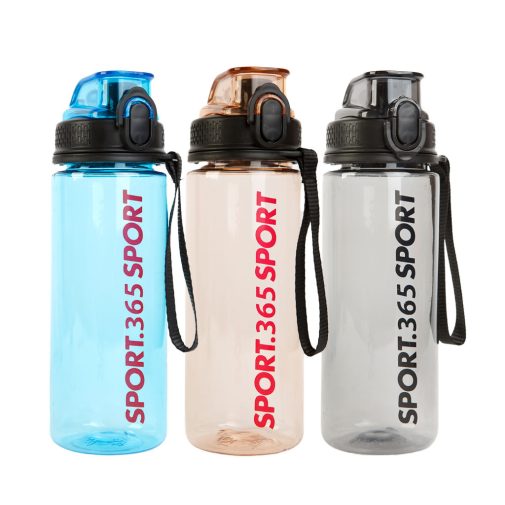 Sport kulacs - műanyag, átlátszó - 600 ml  (1 db)