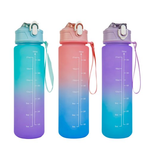 Sport kulacs - 750 ml - opálos - kék-lila színátmenetes (1 db)
