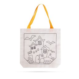   Színezhető ajándéktáska - kastély mintában - 4 filccel