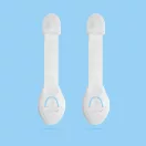 Biztonsági gyerekzár ajtóra - 21 cm - öntapadós - fehér - 2 db / csomag