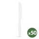 Többször használatos bioműanyag kés készlet - 50 db / csomag
