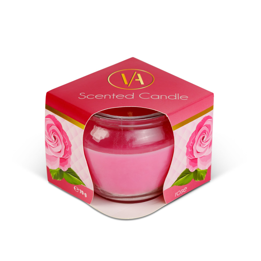 Illatgyertya - rózsa (70 g)