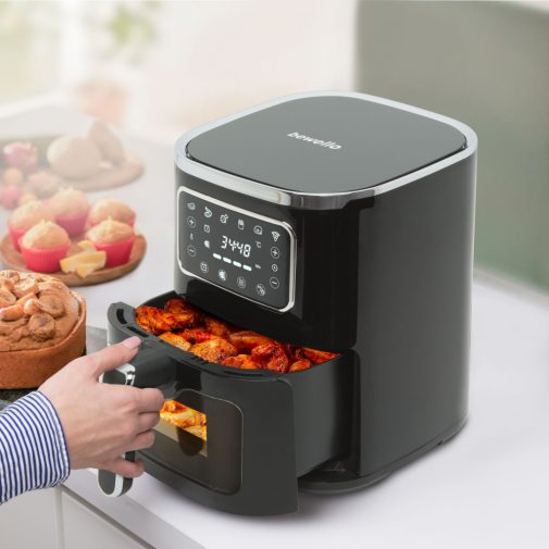 Air Fryer olaj nélküli fritőz - 220-240 V - 1450W - 5 L - érintőgombos