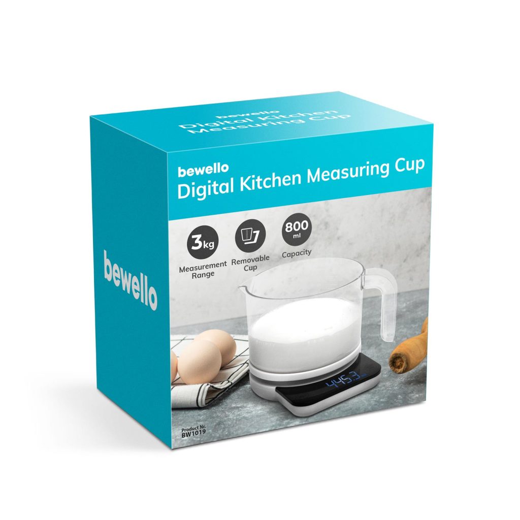 Bewello digitális konyhai mérőkancsó  (800 ml)