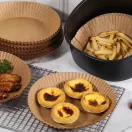 Air fryer sütőpapír - olaj nélküli sütőhöz - kör - 20 cm - 50 db / csomag