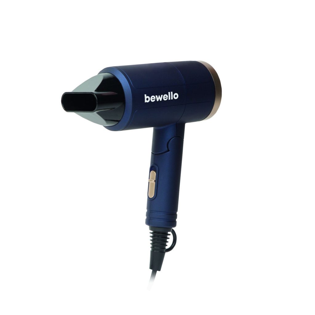 Bewello utazó hajszárító - 2 sebességes - 220-240V AC (max 1300 W)
