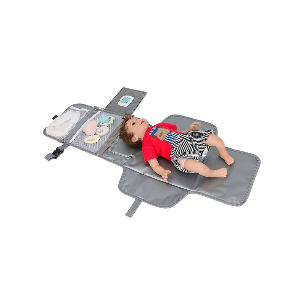 Pelenkázó neszeszer táska - 29 x 19 cm - szürke