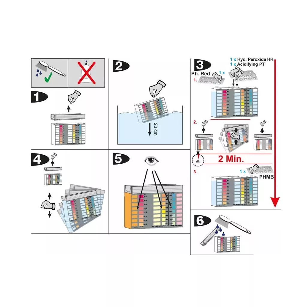 PoolTester PT300 vízelemző, tablettás, pH / H2O2 / PHMB szint méréséhez