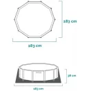 INTEX Metal Frame Canopy medence 183 x 38 cm, kék (28209)