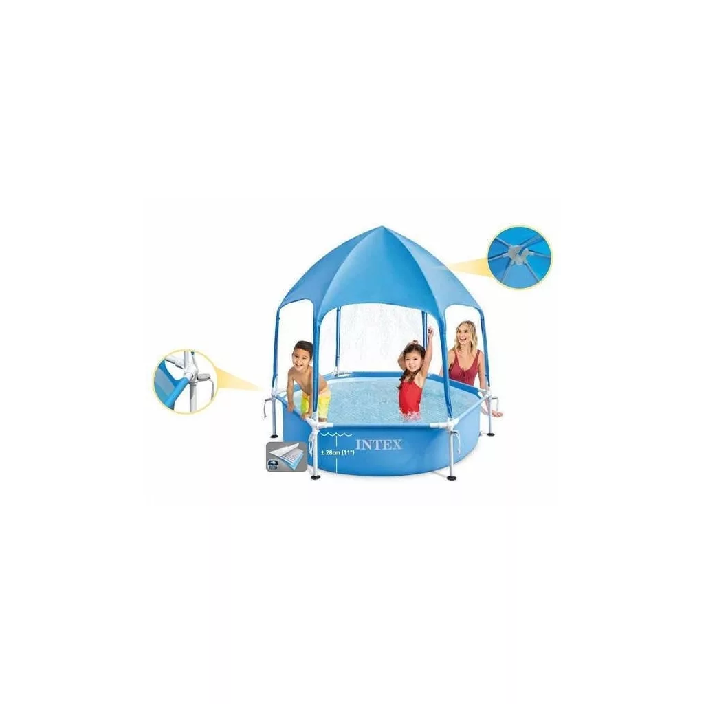 INTEX Metal Frame Canopy medence 183 x 38 cm, kék (28209)