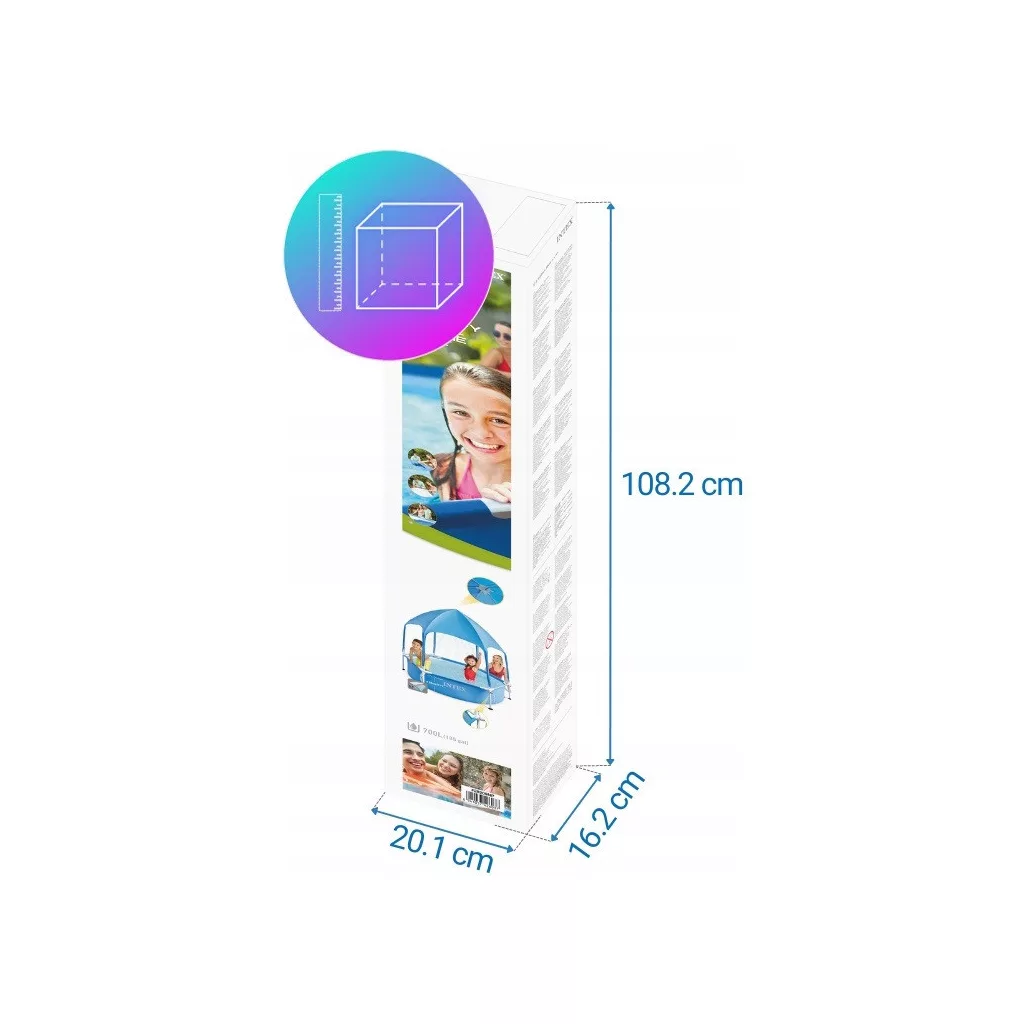 INTEX Metal Frame Canopy medence 183 x 38 cm, kék (28209)