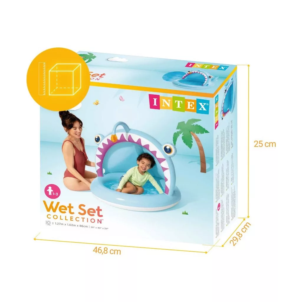INTEX Angler Fish Baby Pool medence, 127 x 102 x 86cm