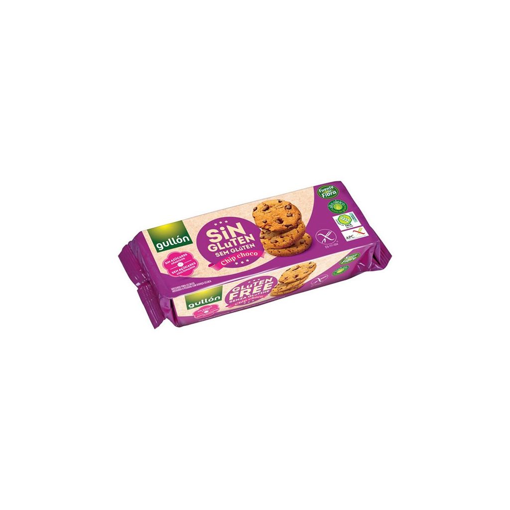 Gullon Choco Chips gluténmentes és cukormentes keksz (130 g)
