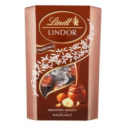   Lindt Lindor mogyorós tejcsokoládé golyók díszdobozban (200 g)