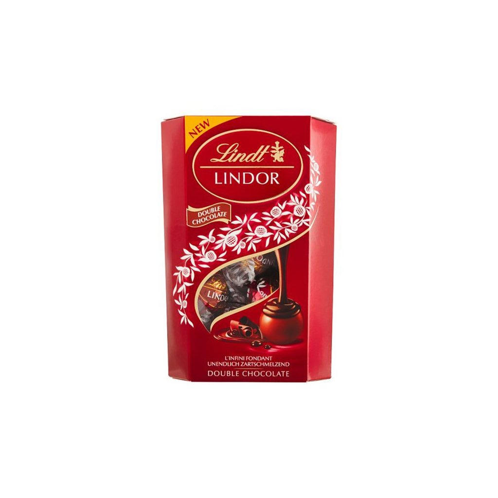 Lindt Lindor dupla, csokoládés golyók díszdobozban (200 g)