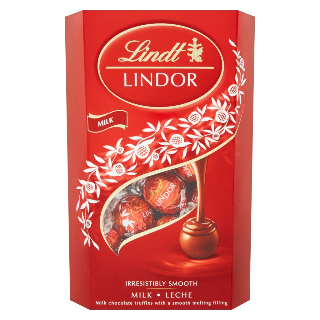 Lindt Lindor tejcsokoládé golyók díszdobozban (337 g)