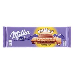   Milka MMMax kakaós alpesi tejcsokoládés-kekszesz táblás csokoládé (300 g)