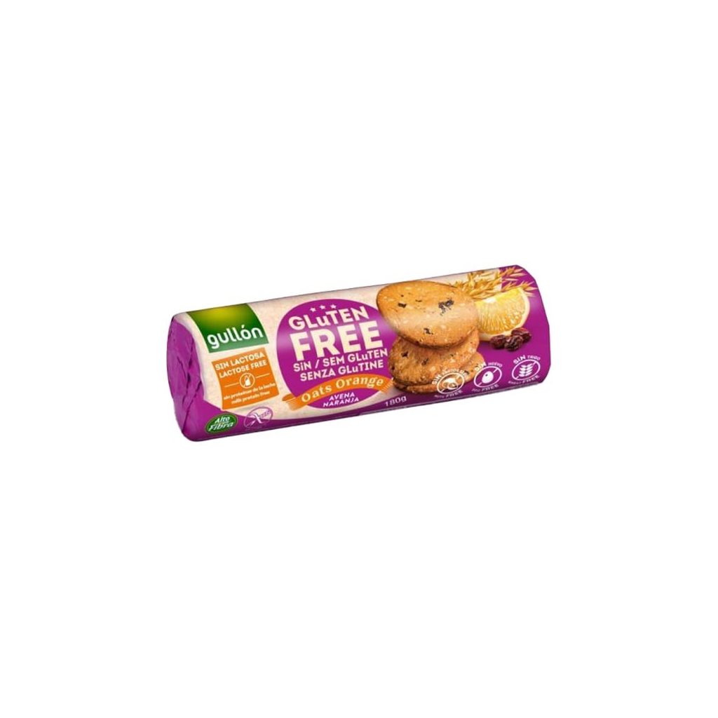 Gullon gluténmentes keksz zabbal és naranccsal (180 g)