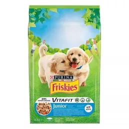   Purina Friskies Vitafit Junior száraz kutyaeledel csirkehússal, zöldségekkel és tejjel (8 kg)