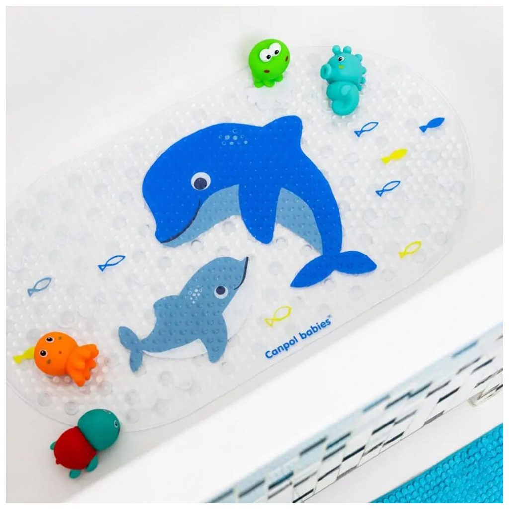 Canpol babies csúszásgátló alátét fürdőkádba, Love&Sea (kék)