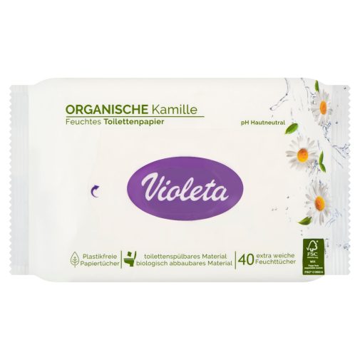 Violeta nedves toalettpapír, kamillás (40 db)