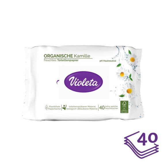 Violeta nedves toalettpapír, kamillás (40 db)