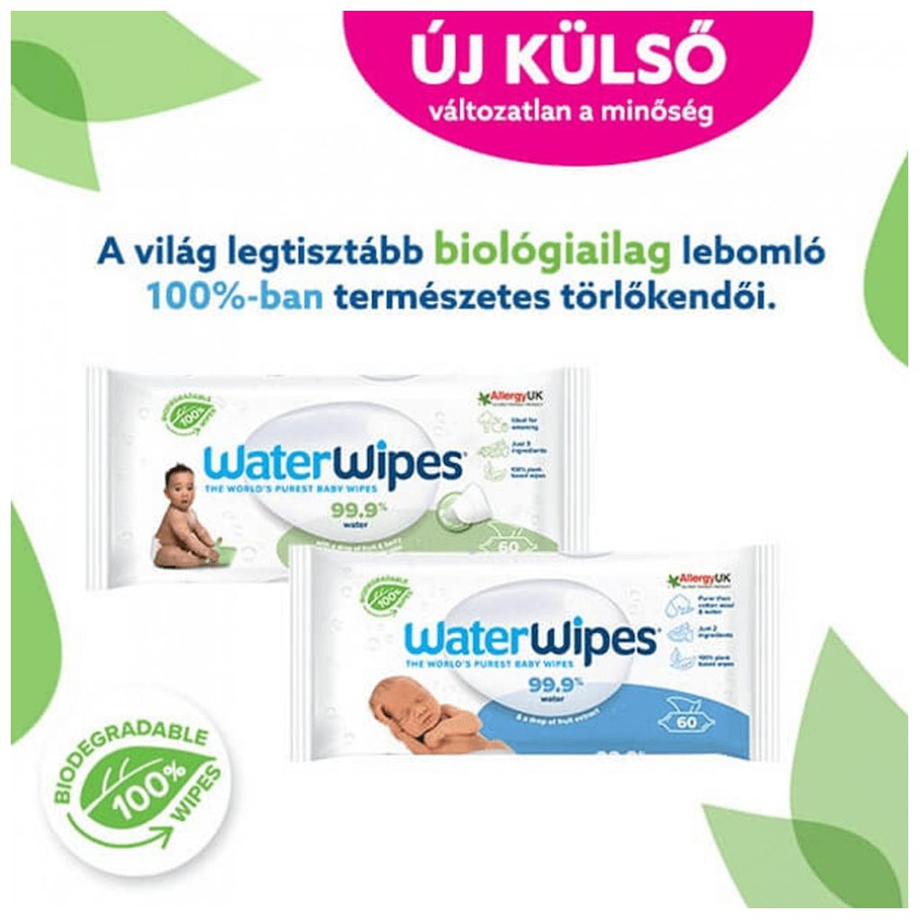 WaterWipes BIO szappanbogyós nedves törlőkendő (60 db)
