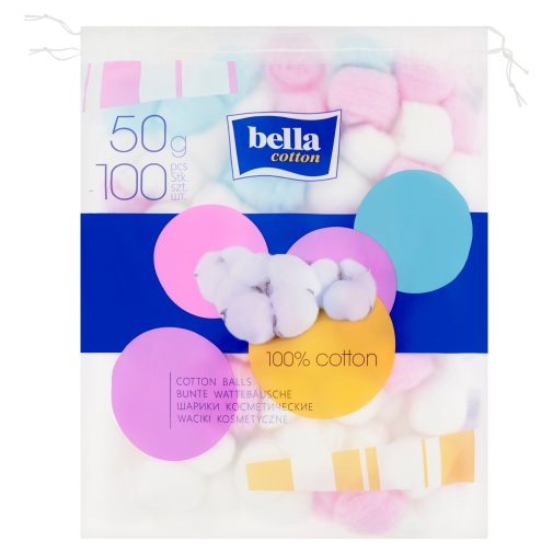 Bella kozmetikai színes vattapamacs (100 db)