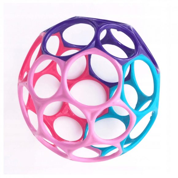 Oball labda játék 10 cm - lila-rózsaszín (0 hó+)