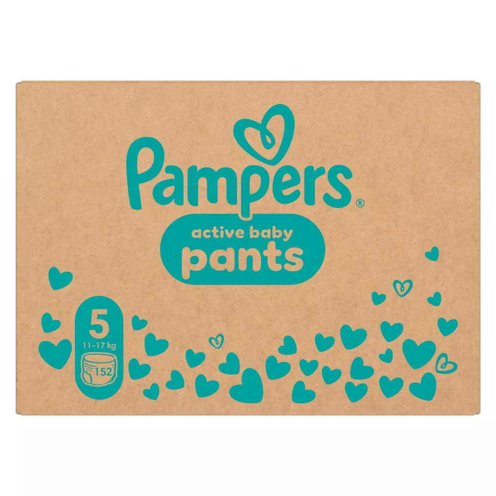 Pampers Pants bugyipelenka, Junior 5, 12-17 kg, 152 db + 2 csomag Lenor mosókapszula + öblítő
