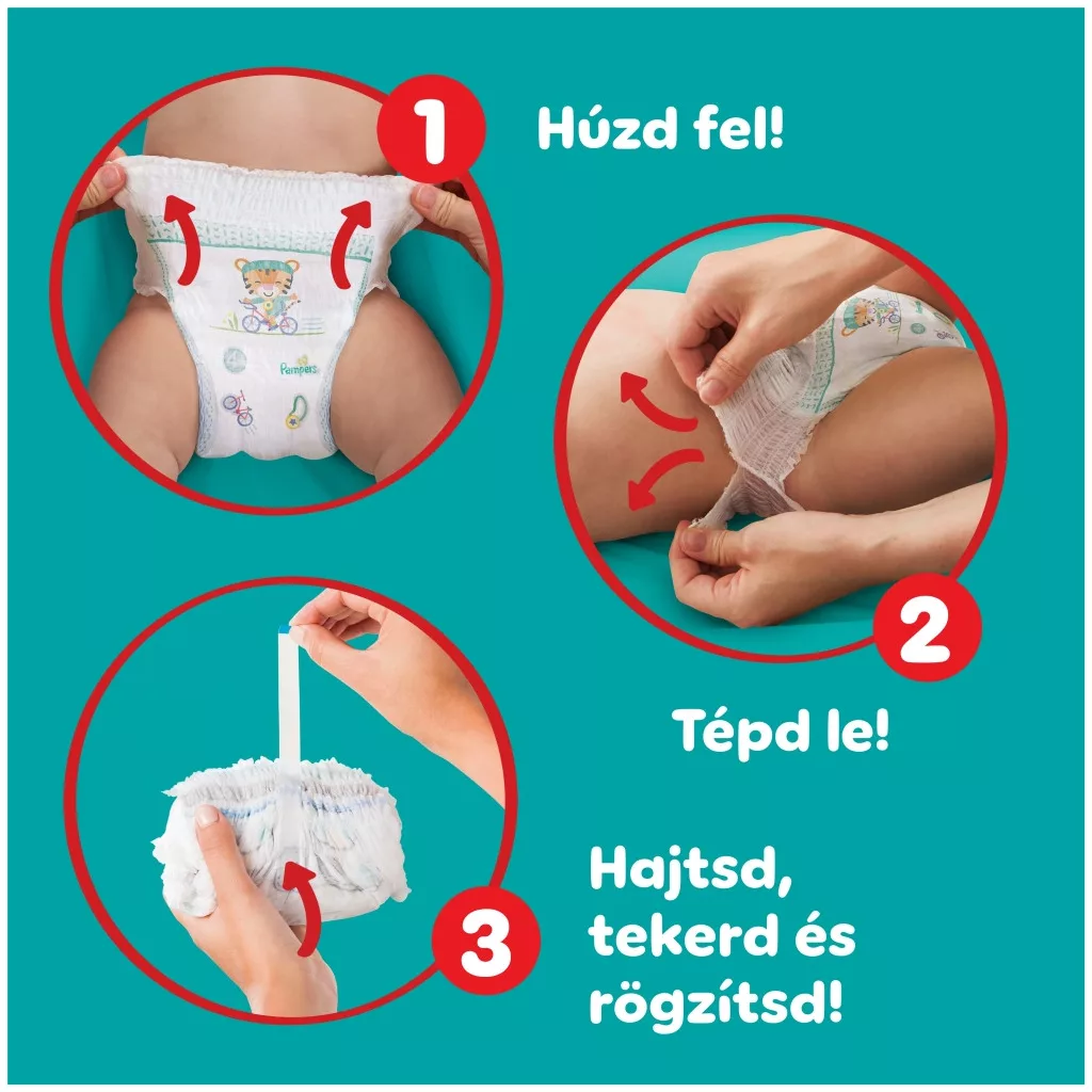 Pampers Pants bugyipelenka, Junior 5, 12-17 kg, 152 db + 2 csomag Lenor mosókapszula + öblítő