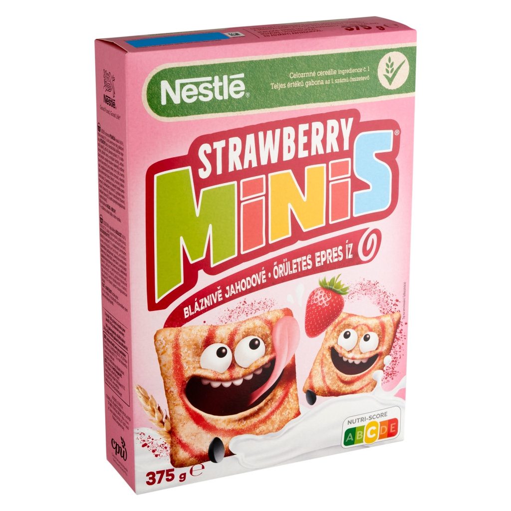 Strawberry Minis ropogós, epres gabonapehely (375 g)