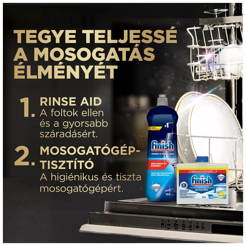 CSOMAGOLÁSSÉRÜLT - Finish Ultimate All in 1 mosogatógép-tabletta, citrom (50 db)