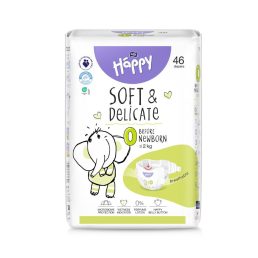   Bella Happy pelenka, Koraszülött 0, 0-2 kg, 46 db + ajándék Baba az autóban matrica