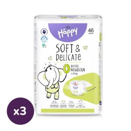   Bella Happy pelenka, Koraszülött 0, 0-2 kg, HAVI PELENKACSOMAG 138 db + ajándék Baba az autóban matrica