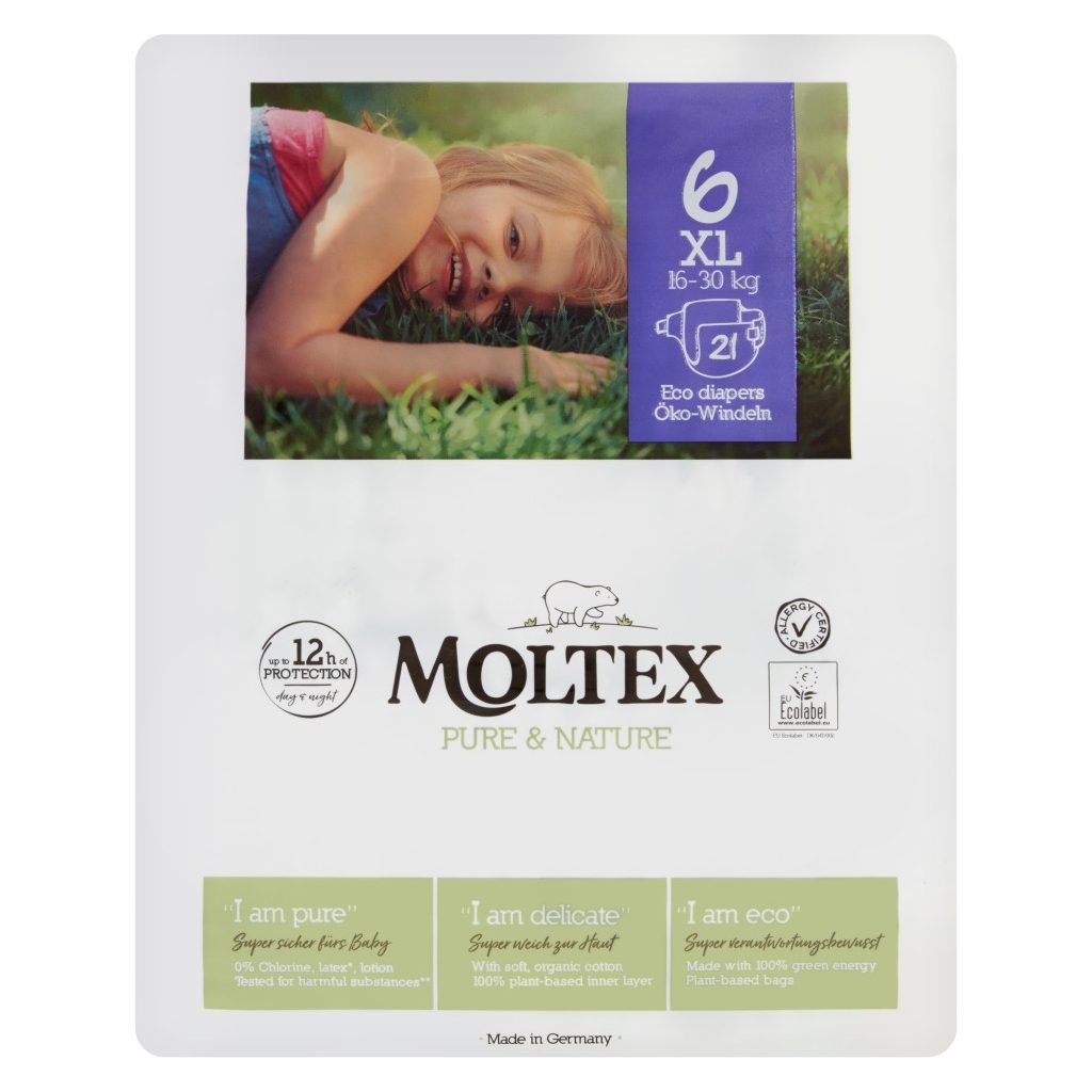 MOLTEX Pure&Nature öko pelenka, XL 6, 16-18 kg, 21 db