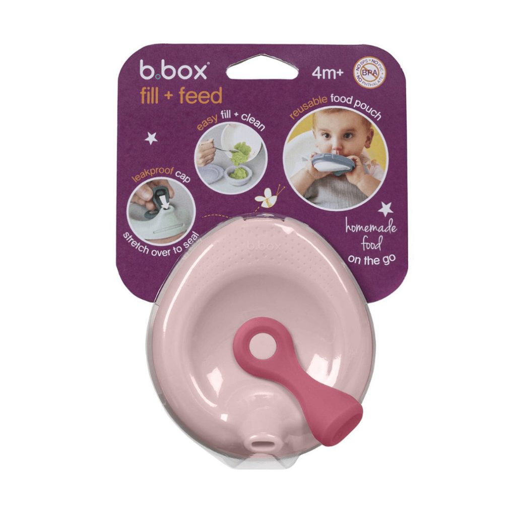 B.box újratölthető szilikon ételtároló tasak (pasztell rózsa)