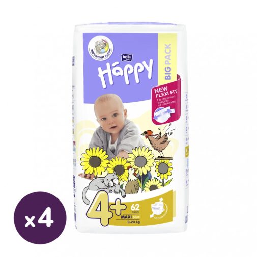 Bella Happy pelenka, Maxi+ 4+, 9-20 kg, HAVI PELENKACSOMAG 248 db