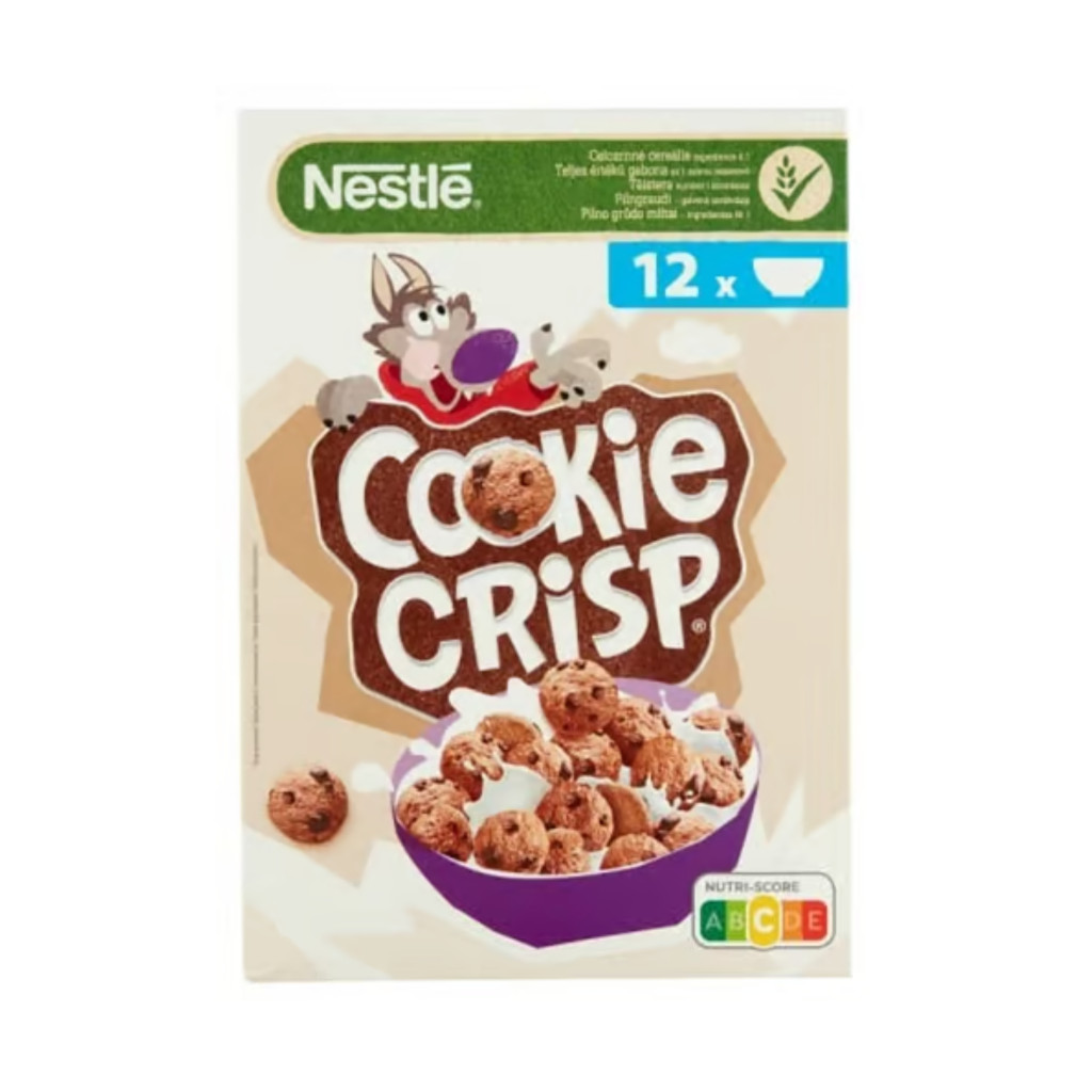 Cookie Crisp süti formájú, csokiízű, ropogós gabonapehely (375 g)