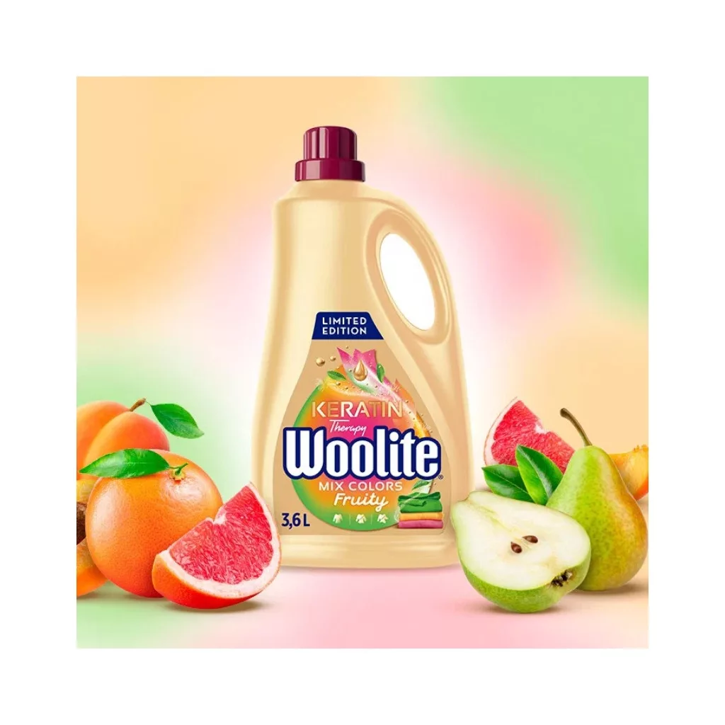 Woolite Keratin Therapy Fruity mosószer színes ruhákhoz 3,6 liter (60 mosás)