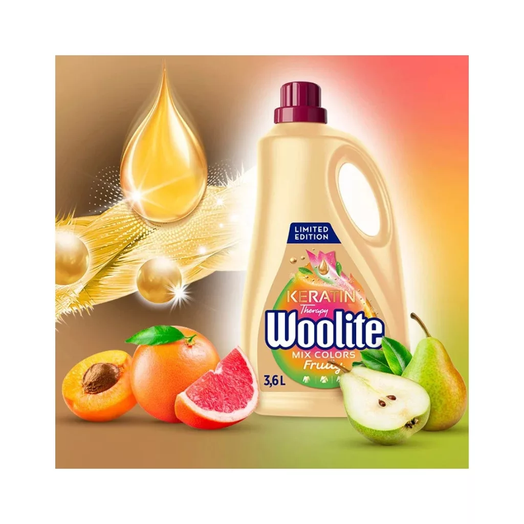 Woolite Keratin Therapy Fruity mosószer színes ruhákhoz 3,6 liter (60 mosás)