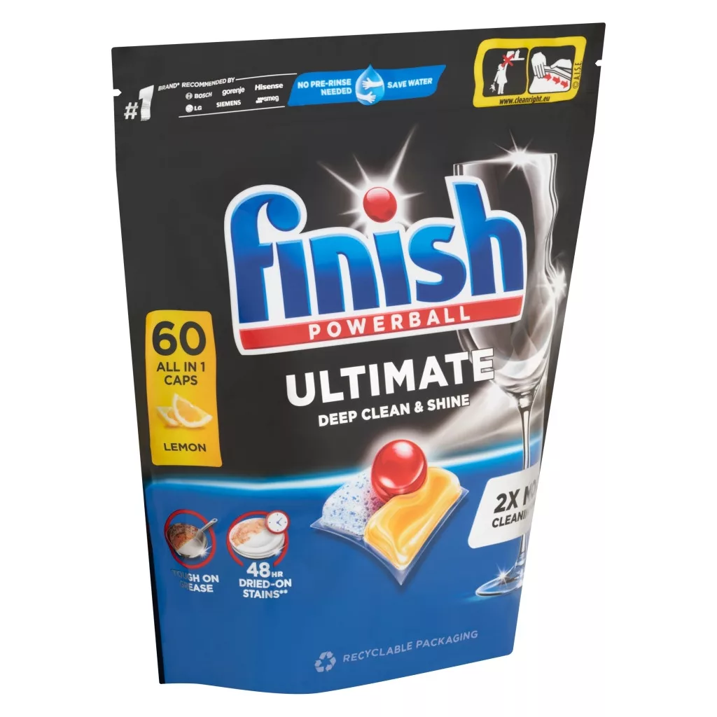 Finish Powerball Ultimate All in 1 mosogatógép-kapszula, lemon (60 db)