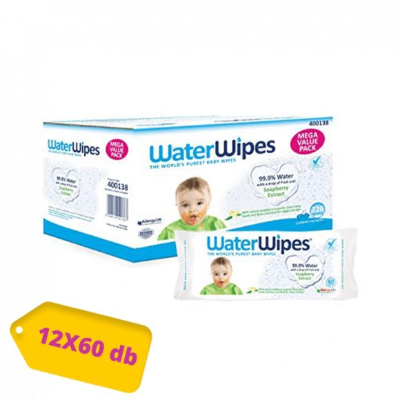 WaterWipes SoapBerry természetes baba törlőkendő 12x60 db